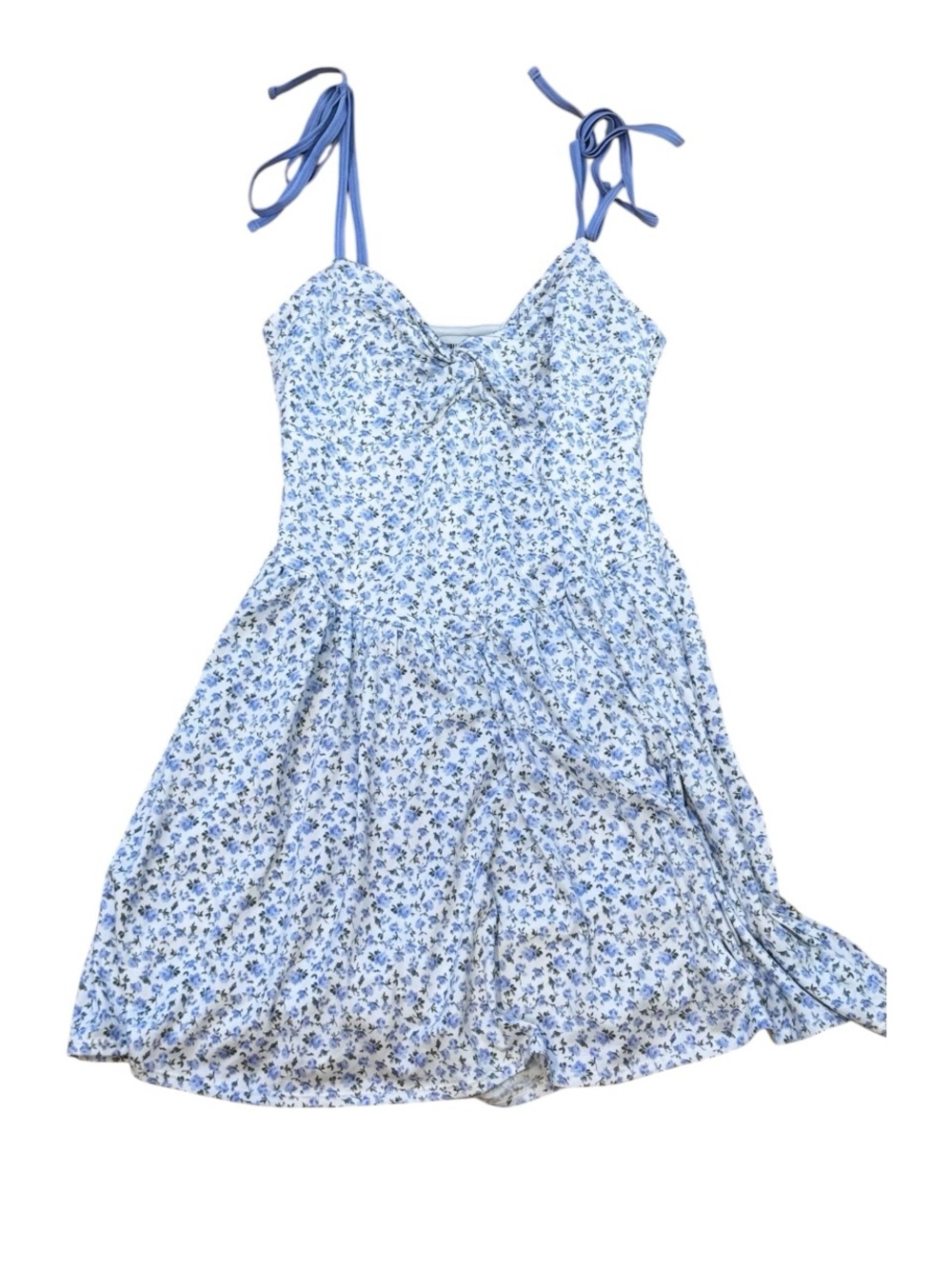 Hollister Blue Floral Dress w/ Built‑In Shorts – Size M NWOT